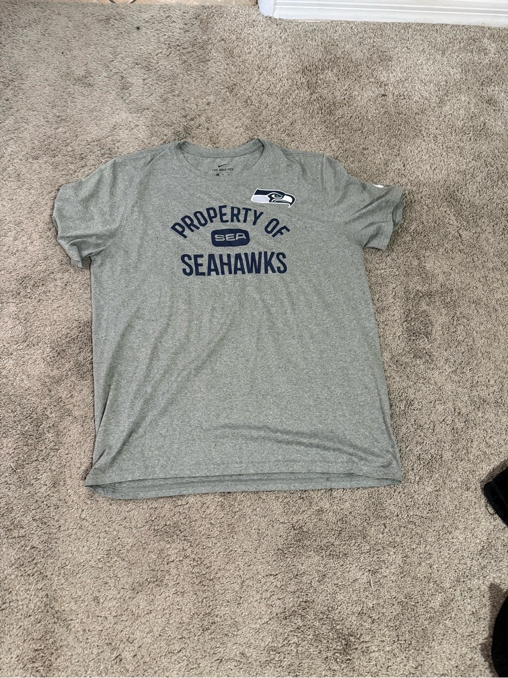 Nike Grey 'Property of Seahawks' Short Sleeve Tee